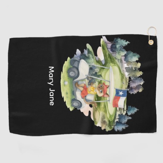 Texas themed for golfer  ゴルフタオル (横)