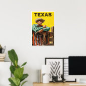 Texas Travel Poster ポスター (ホームオフィス)