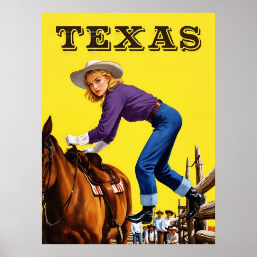 Texas Travel Poster  ポスター (正面)