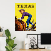 Texas Travel Poster  ポスター (ホームオフィス)