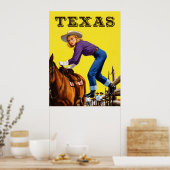 Texas Travel Poster  ポスター (キッチン)