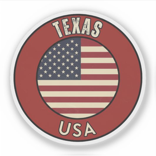 Texas United States of America シール (正面)