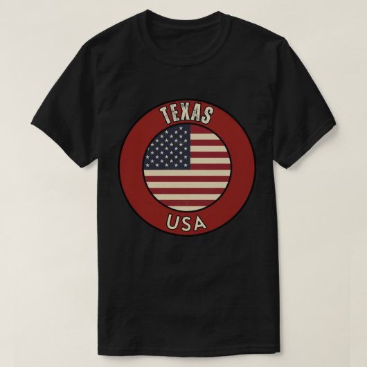 Texas United States of America Tシャツ (デザイン正面)