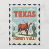 Texas USA Vintage Travel ポストカード (正面)