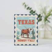 Texas USA Vintage Travel ポストカード (スタンド正面)