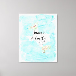 Texas Watercolor Wedding Guest Book Alternative キャンバスプリント