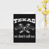 Texas We Don't Call 911 Guns And Bullets 2nd Amend カード (黄色い花)