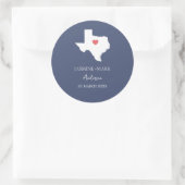 Texas Wedding Party Custom  ラウンドシール (バッグ)