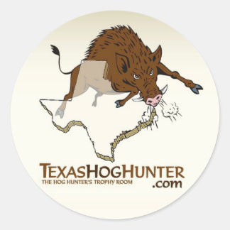 TexasHogHunter.comステッカー ラウンドシール