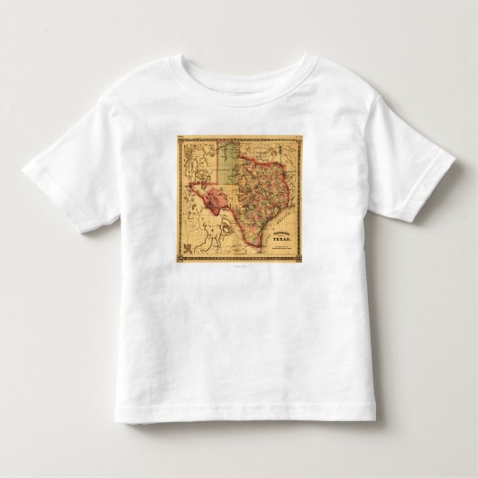 TexasPanoramicの地図 トドラーTシャツ (正面)