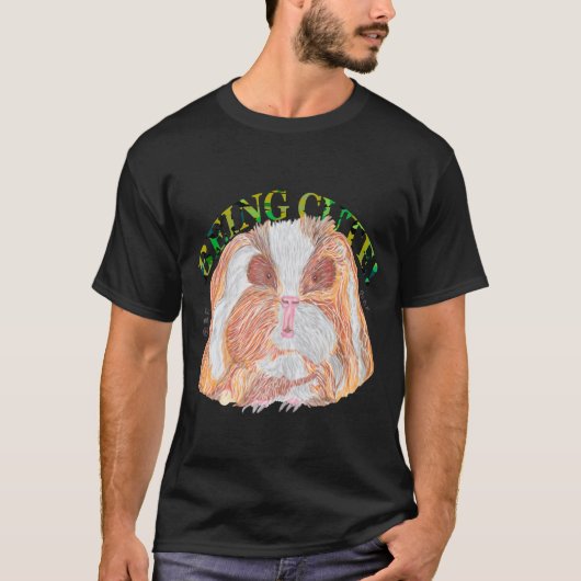 TEXEL GUINEA PIG BEING CUTE Tシャツ (正面)
