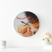 TeXitコイン時間 ラージ壁時計 (ホーム)