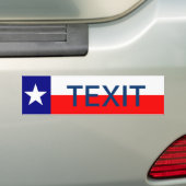 TEXITテキサス州ユニオンSecede共和国を出る バンパーステッカー (車上)