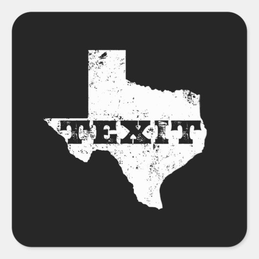 Texit -テキサス州の国 – 離脱のためのテキサス スクエアシール (正面)