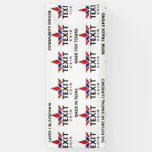 Texit Coin公式ロゴを白にタイリング 横断幕 (縦)