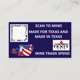 TeXit Coin ダークブルー QRコード 名刺