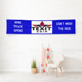 TeXit Coin ロゴ 2.5' x 12' 横断幕 (インサイチュ)