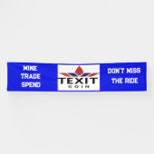 TeXit Coin ロゴ 2.5' x 12' 横断幕 (横)
