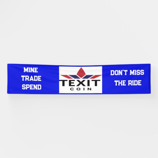 TeXit Coin ロゴ 2.5' x 12' 横断幕 (横)
