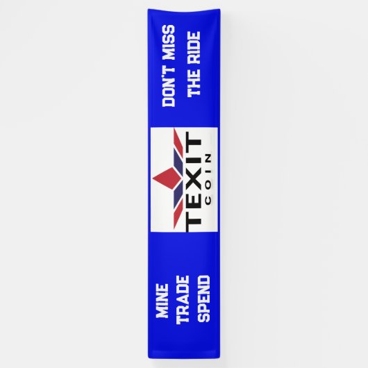 TeXit Coin ロゴ 2.5' x 12' 横断幕 (縦)