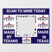 TeXit Coin Cobalt QR Code with TeXit Coin logo  ウィンドウサイン (シート)