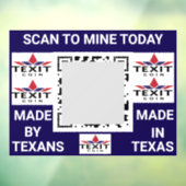 TeXit Coin Cobalt QR Code with TeXit Coin logo  ウィンドウサイン (シート3)