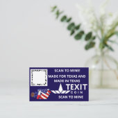 TeXit Coin Dark Blue Blue QR Code 名刺 (スタンド正面)