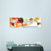 Texit Coin Honest Money Rocket 2.5' x 8'   横断幕 (トレードショー)