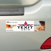 TeXit Coin Mine TXC と乗り遅れるな バンパーステッカー (車上)