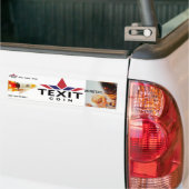 TeXit Coin Mine TXC と乗り遅れるな バンパーステッカー (トラック上)