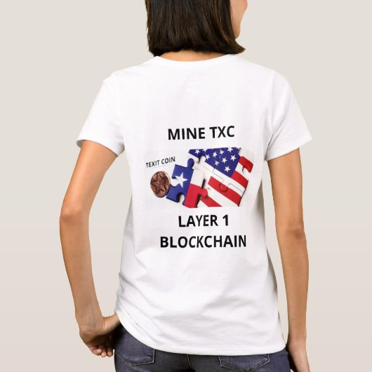 Texit Coin Official Logo and Puzzle Piece T-Shirt Tシャツ (裏面)