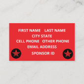 TEXIT COIN OFFICIAL LOGO QR CODED RED BACKGROUND 名刺 (裏面)