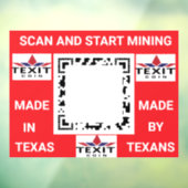 TeXit Coin QRコード 24"×30" ウィンドウサイン (シート3)