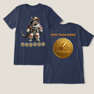 TexitCoin 金貨 裏面とアルマジロ 表面 トライブレンドTシャツ