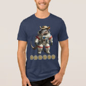 TexitCoin Gold Coin Back And Armadillo Front トライブレンドＴシャツ (正面)