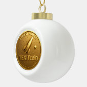 TexitCoin Gold Coin Christmas セラミックボールオーナメント (右)