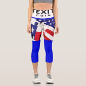 TexitCoin Logo Puzzle  Pieces Yoga  カプリレギンス (正面)