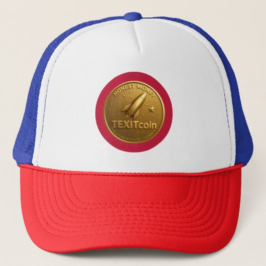 TexitCoin Official Logo On Back Coin on Front キャップ (正面)