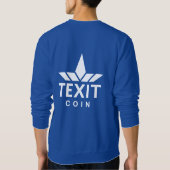TexitCoin Official Logo On Back Coin on Front スウェットシャツ (裏面)