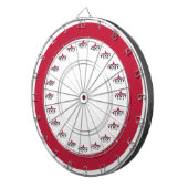 TexitCoin Red and White with Texit Logo ダーツボード (正面右)