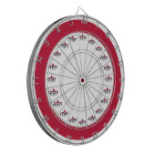 TexitCoin Red and White with Texit Logo ダーツボード (正面左)