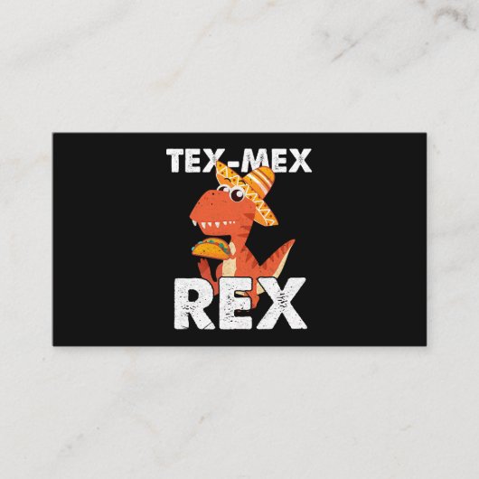 TexMexレックスTRexタコ恐竜Cinco de Mayoメキシコ 名刺 (正面)