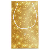 TEXT金ゴールドバレンタインデーのメッセージ スモールペーパーバッグ (裏面)