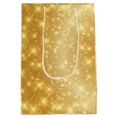 TEXT金ゴールドバレンタインデーのメッセージ ミディアムペーパーバッグ (裏面)