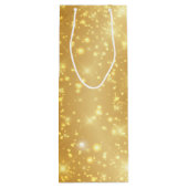 TEXT金ゴールドバレンタインデーのメッセージ ワインギフトバッグ (裏面)