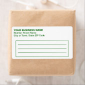 Text Based in Green Business Shipping Label ラベル (インサイチュ)