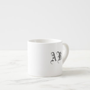 Text Ceramic Espresso Mugモノグラムテンプレート エスプレッソカップ