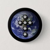 Text Cross Button 缶バッジ (正面)