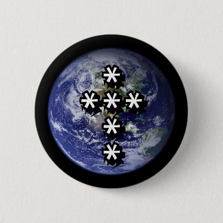 Text Cross Button 缶バッジ