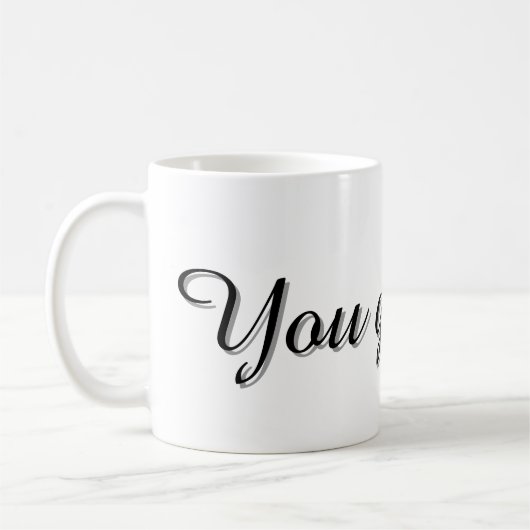 Text Design Mug コーヒーマグカップ (左)